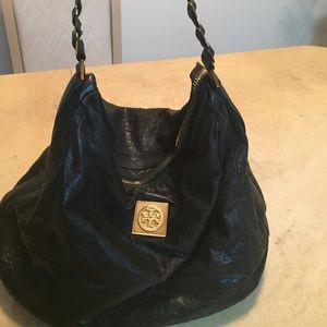 Tory Burch black and gold handbag